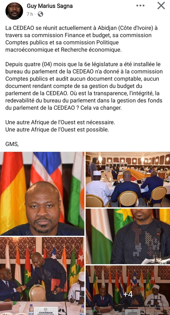 A_Maiga2's tweet photo. @GuyMariusSagna vous faite un effort de honnir la France mais trop tard que les 3 pays ont pris un chemin de libération de non retour 
Une demande qu'est ce que les drapeaux de ses trois pays font encore dans l'enceinte d'une réunion de la cedeao ? https://t.co/tze34CU742
