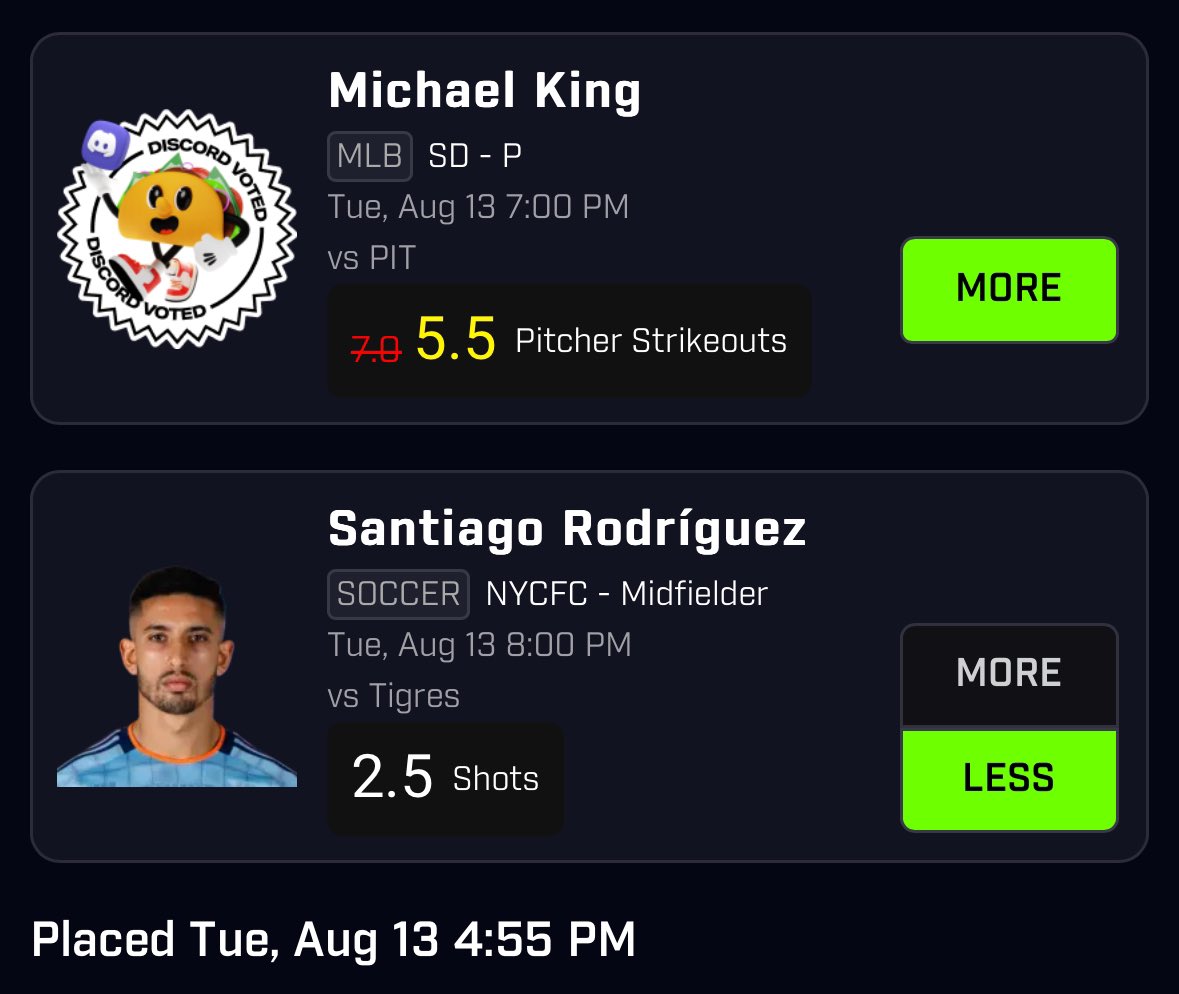 beastt_bets's tweet photo. some taco pairs if needed , can also play nagbe and santi together for .75-1u
#prizepicks #sports #sportsbetting #beastbets #soccer #nba #MLS #LeaguesCup #LigaMX #PremierLeague https://t.co/Js38Y3njAe
