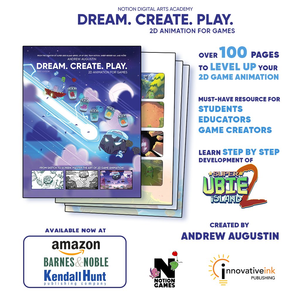 I’m thrilled to announce that my book is officially released, and I’m now a published author! 🙌

#amazonbooks #barnesandnoble #amazon #GameDevelopment #GameDev #2DAnimation #IndieDev #GameDesign #SupportIndieCreators #SuperUbieIsland2 #AnimationArt #IndieGameDev
