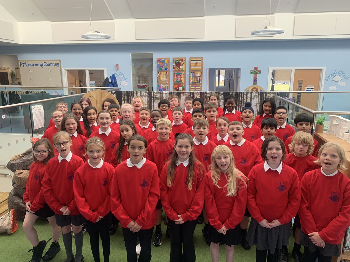 Fantastic first day back at Rosebank …. Great to see our wonderful p7’s ….. a vision in red ! 
First p1’s at the Coldside Campus and now P7 …. How time flies ! ❤️