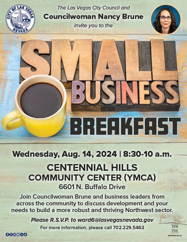 If you are a small business owner in Ward 6, try to make tomorrow's (8/13) breakfast hosted by Councilwoman <a href="/NancyBrune/">Nancy E. Brune</a>. Good opportunity to gain some City insights and share ideas.