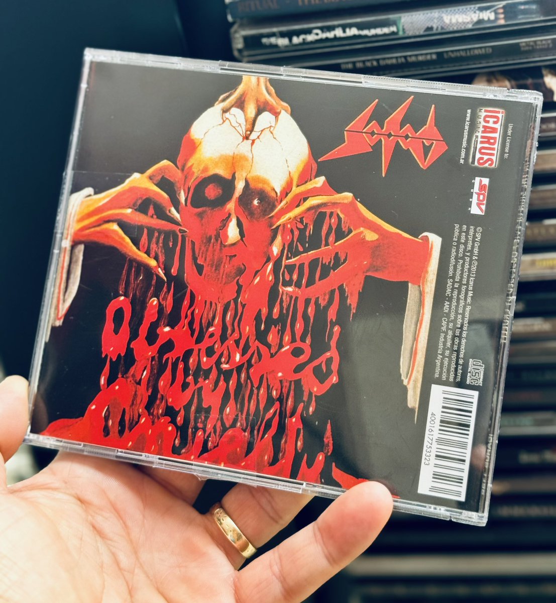 Chris112183's tweet photo. Now playing ๐ฟ ๐ค๐ฉธ๐
Obsessed By Cruelty, 1986 by Sodom
2013 Argentina Cd Edition
Label: Icarus Music
@sodomized #cdcollector #cdmania https://t.co/tOnvnCYTo5