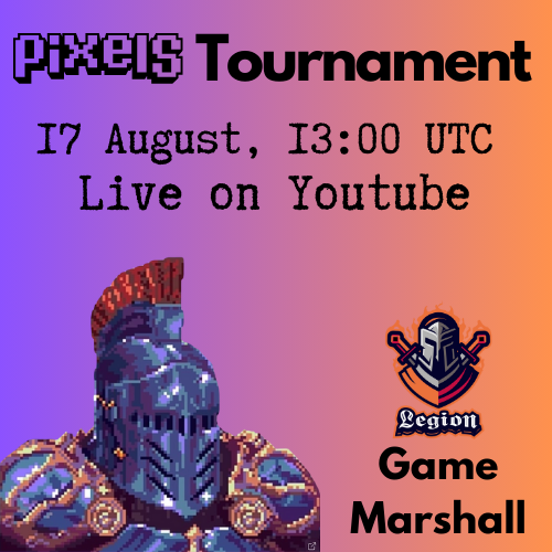 MemeStopLegion's tweet photo. See you live for the Pixels Tournament, an event where your favorite creators compete in a variety of in game missions that will test their strategy, wit, and speed.
I am a Game Marshall Hosting one of the challenges!
May God have mercy on their soul because I wont!
get good https://t.co/rUHyALRcsq