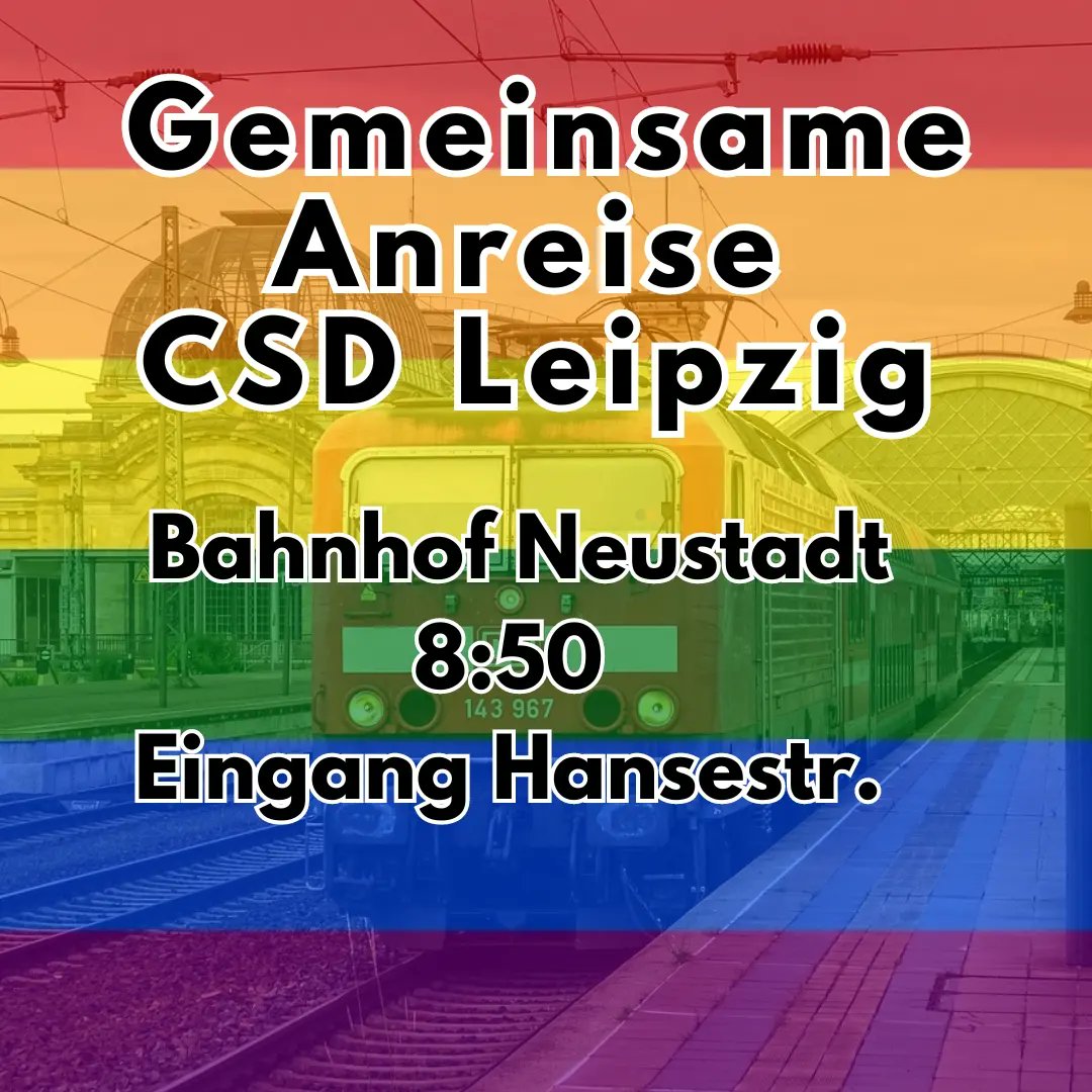 Puppy_Rovr's tweet photo. Für eine gemeinsame und sichere Anreise, zum CSD Leipzig. Wer will kann sich uns anschließen. Wir brauchen kein zweites Bautzen. Wir brauchen auch stabile Menschen.
#leipzignzsfrei #leipzig1708
#csd24 #csdleipzig2024 #csdleipzig
#wiederstand #wiederstzen #wirsindmehr https://t.co/0S4txkK71B