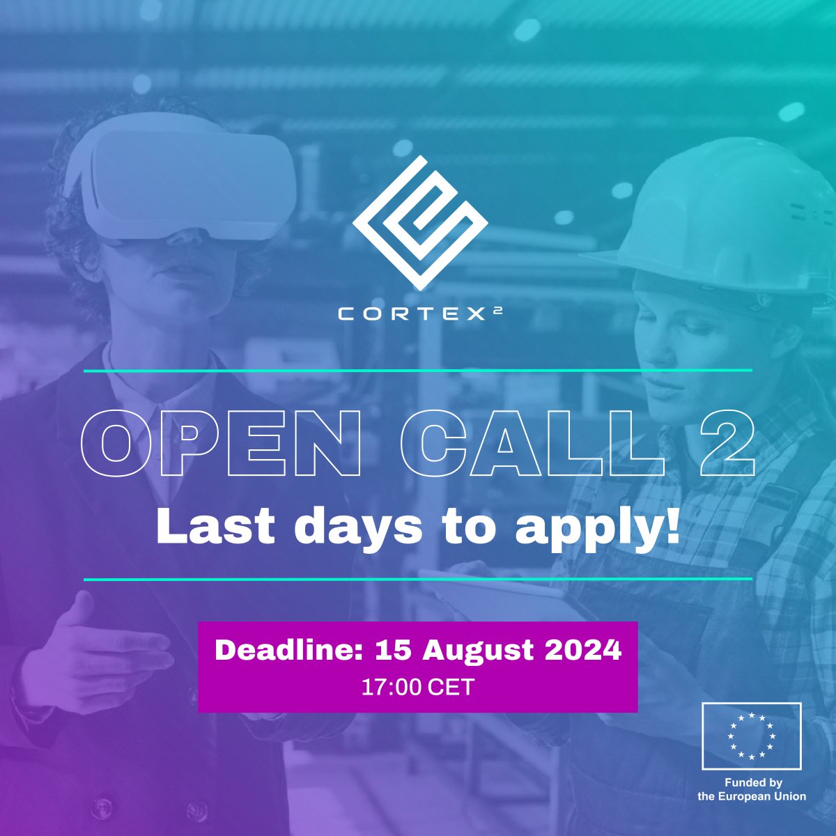 CORTEX2EU's tweet image. 🚀 Don’t miss the opportunity to apply for our #CORTEX2opencall2!

We’re looking for #XRinnovators to co-develop our cutting-edge XR platform.

The selected teams will receive 💸 up to €100k and ongoing support to develop their solutions.

Apply today 👉 cortex2.eu/open-calls/ope…