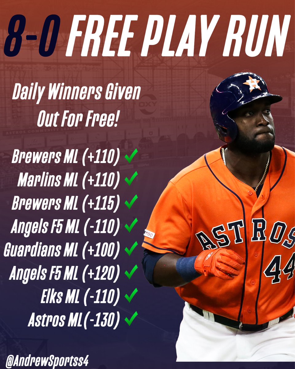 AndrewSportss4's tweet image. 8-0 FREE PLAY RUN! 🍀

Going for 9 straight winners today 💯

• Free daily selections ✅
• No plays over (-140) ✅
• Underdogs 🐶 ✅

ALL RTs will get early access sent directly through DM! ❤️