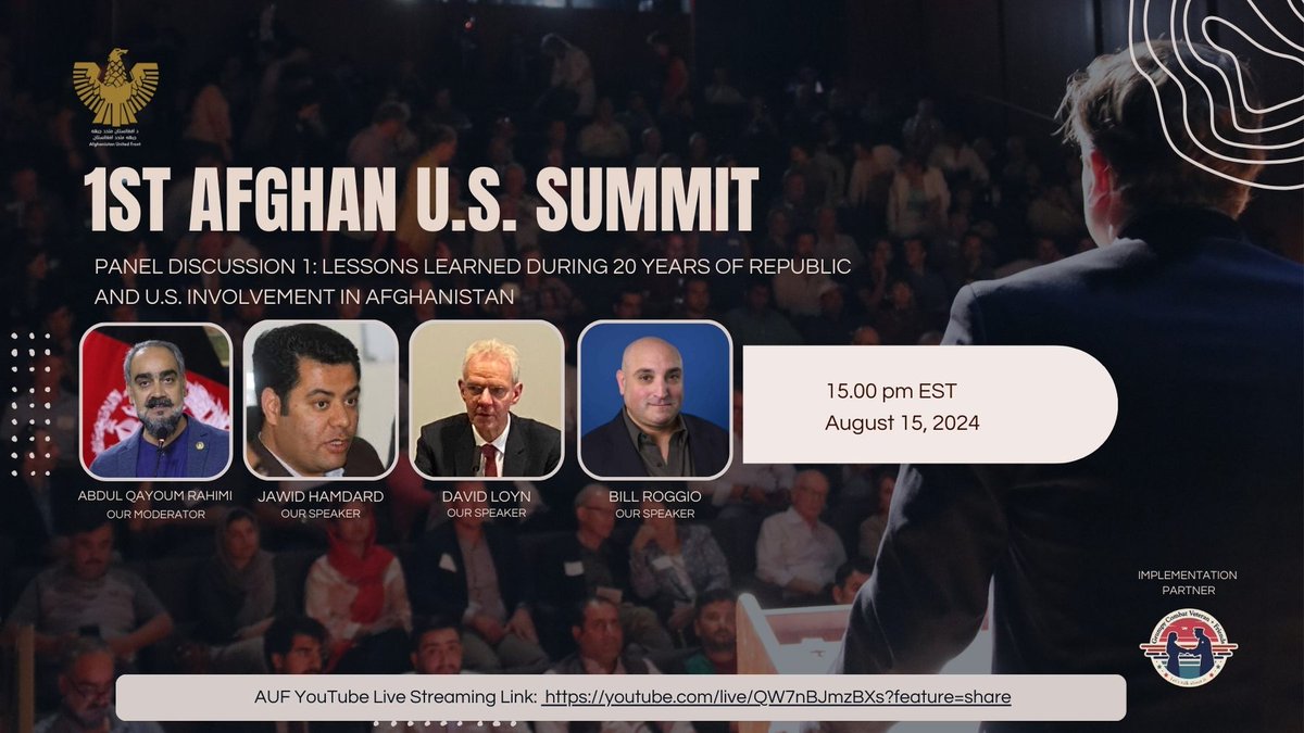 Meet the brilliant minds behind our first panel at the 1st Afghan U.S. Summit !

<a href="/quayom_rahimi/">Abdul Quayom Rahimi</a> 
<a href="/DavidLoyn/">David Loyn</a> 
<a href="/billroggio/">Bill Roggio</a> 

#AfghanUSSummit
