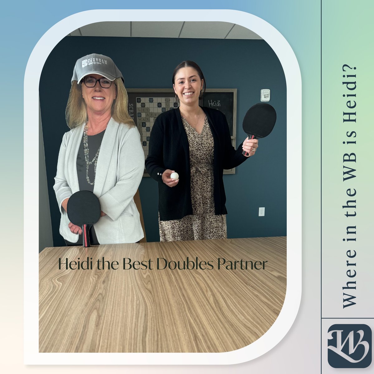 WindhamBrannon's tweet image. Since watching the Olympics, Heidi was inspired to take up table tennis! 

#WBHeidi #companyculture #teambuilding #businesspartner