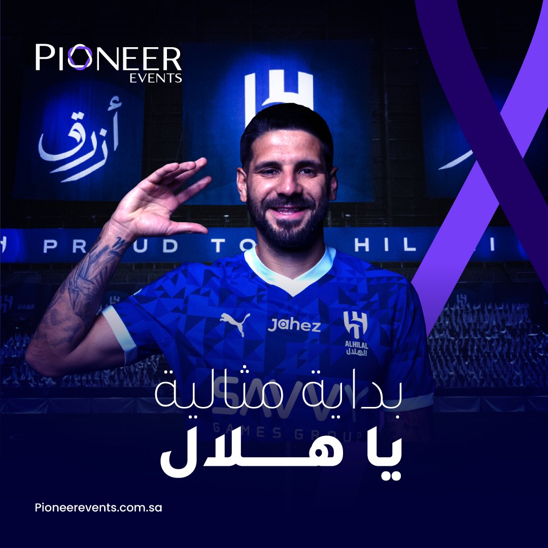 PE_Saudi's tweet photo. الهلال يطل علينا من جديد يطربنا ويسعدنا دائمًا🤩💙💙 

#الهلال_الاهلي | #بايونير_ايڤنت https://t.co/eGpD5rfQk1