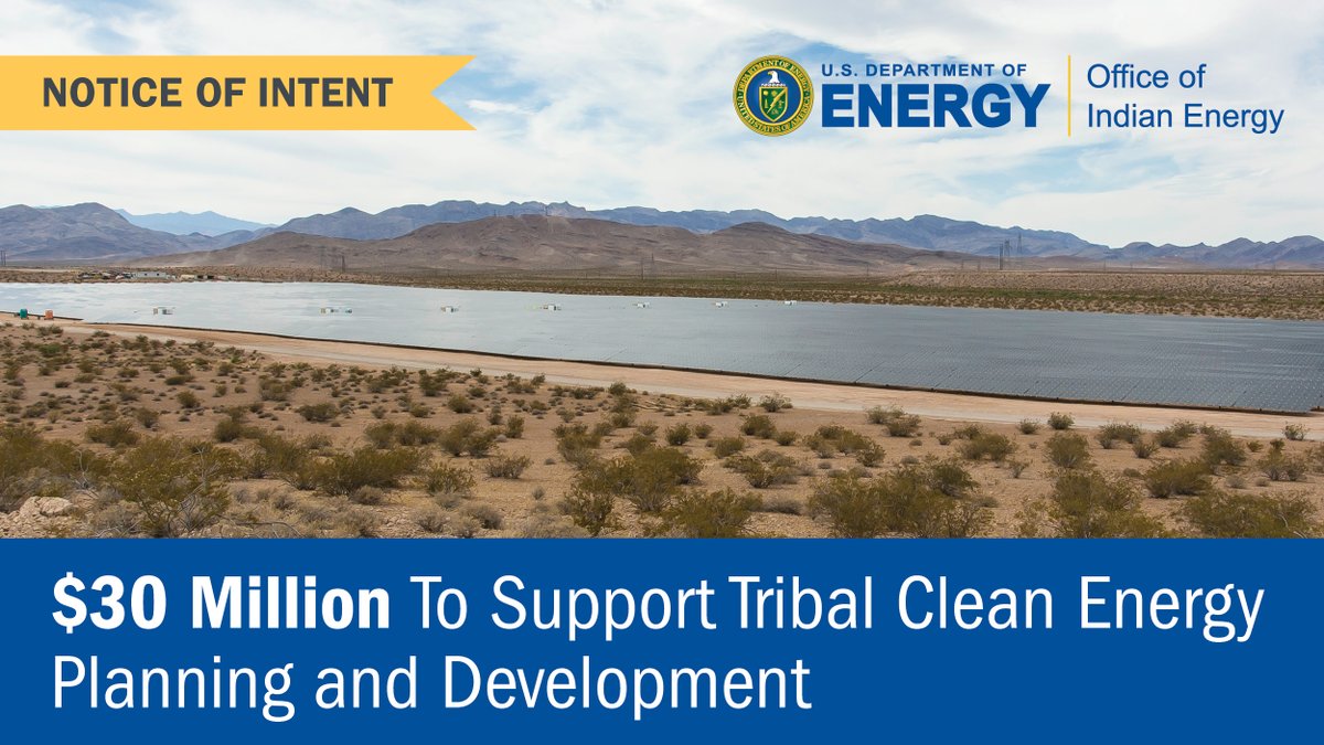 DOEIndianEnergy's tweet photo. #ICYMI π£ π£ $30M in @ENERGY funding to support Tribal clean energy planning, assessment, and development!
Learn more about these 2οΈβ£ upcoming funding opportunities: https://t.co/UZSO3z32bx
#TCUs #NativeEnergy #TribalEnergy https://t.co/oBVVzyq2av