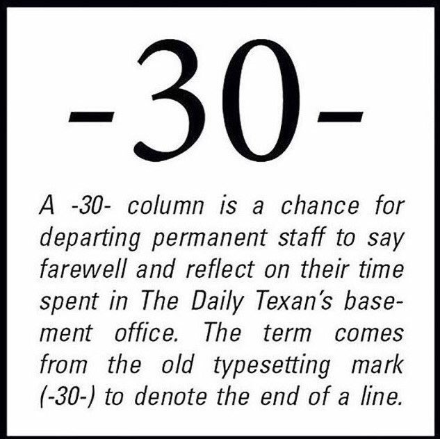 thedailytexan's tweet photo. Another semester, another round of goodbyes 😭

Following tradition, our last flipbook of the semester showcases reflections from our departing staffers on their time at @thedailytexan.

Read their 30 columns below: https://t.co/pmIUWxvF8L