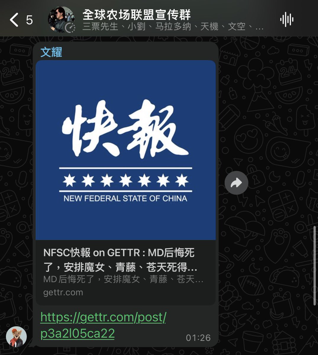 請看看這種打著NFSC的蓋特帳號在說些什麼？鐵血組成員文耀竟然在各重要群組轉發這種貼文？！
gettr.com/post/p3a2l05ca…