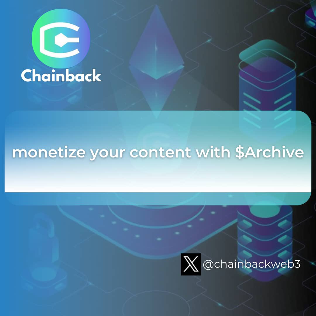ballack_ge4735's tweet photo. Content creators, revolutionize your fan engagement with #ChainbackWeb3!
Monetize exclusive content, build direct relationships & reward your most loyal supporters.
Join the future of content creation.
Invest in $ARCHIVE today. #Web3 #CreatorEconomy #Crypto #Investment https://t.co/CBpZ1ZvvfZ