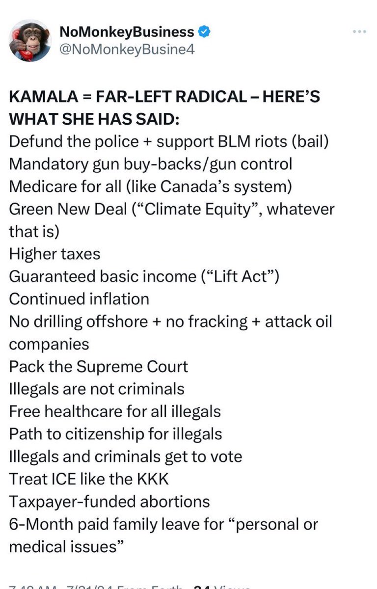 ritethinker's tweet image. Can anyone explain why Kamala is not working to implement her agenda NOW? She is VP. Why wait ‘til January?