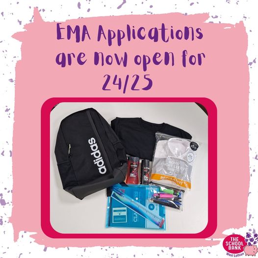 Education Maintenance Allowances (EMAs) give financial support to eligible 16 to 19 year olds who want to continue learning. Applications for the 2024/2025 academic year are open on the West Lothian Council website. You can apply using the link below:👇
westlothian.gov.uk/ema