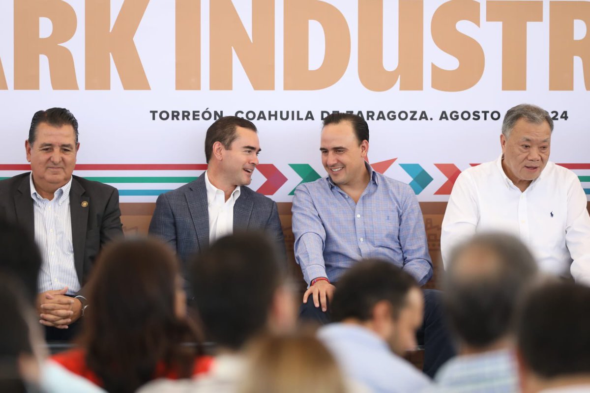 manolojim's tweet photo. Nos da mucho gusto anunciar la llegada de la empresa Good Mark, que invertirá cientos de millones de pesos, generando más de mil empleos para la región de La Laguna. (1/2) https://t.co/DDJilDzySv