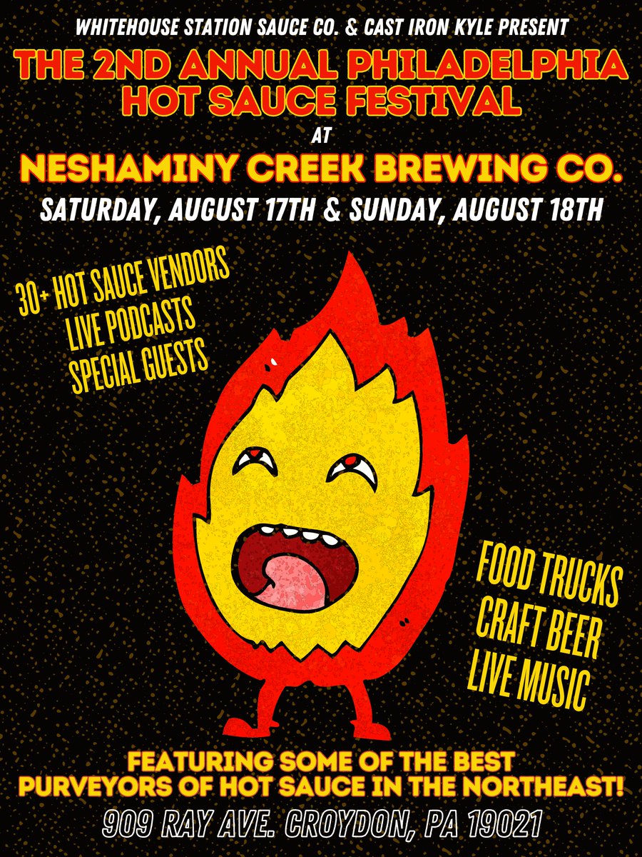 Get ready for the hottest show in Philly!!! This weekend at Neshaminy Creek Brewing Company. Use the Promo Code SPICY and save 20% at checkout.    eventbrite.com/cc/the-2nd-ann…