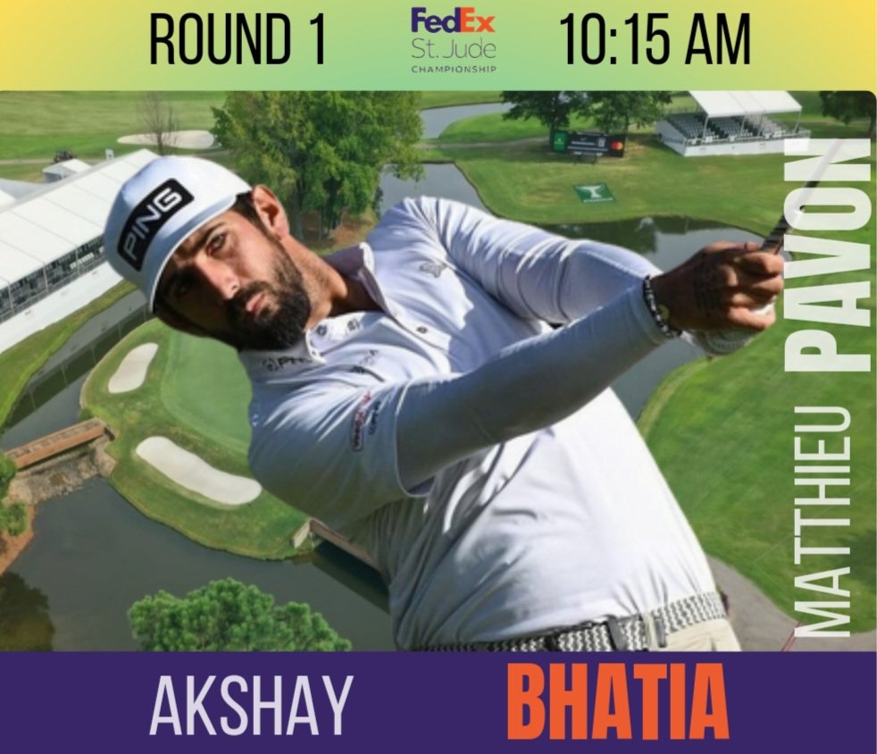 leguerncyril's tweet image. R1 @FedExChamp 
Temps de départ et associations de @v_perez2
et @matthieupavon

*horaire heure locale, eastern time.

#Playoffs #FirstLeg #PGAtour