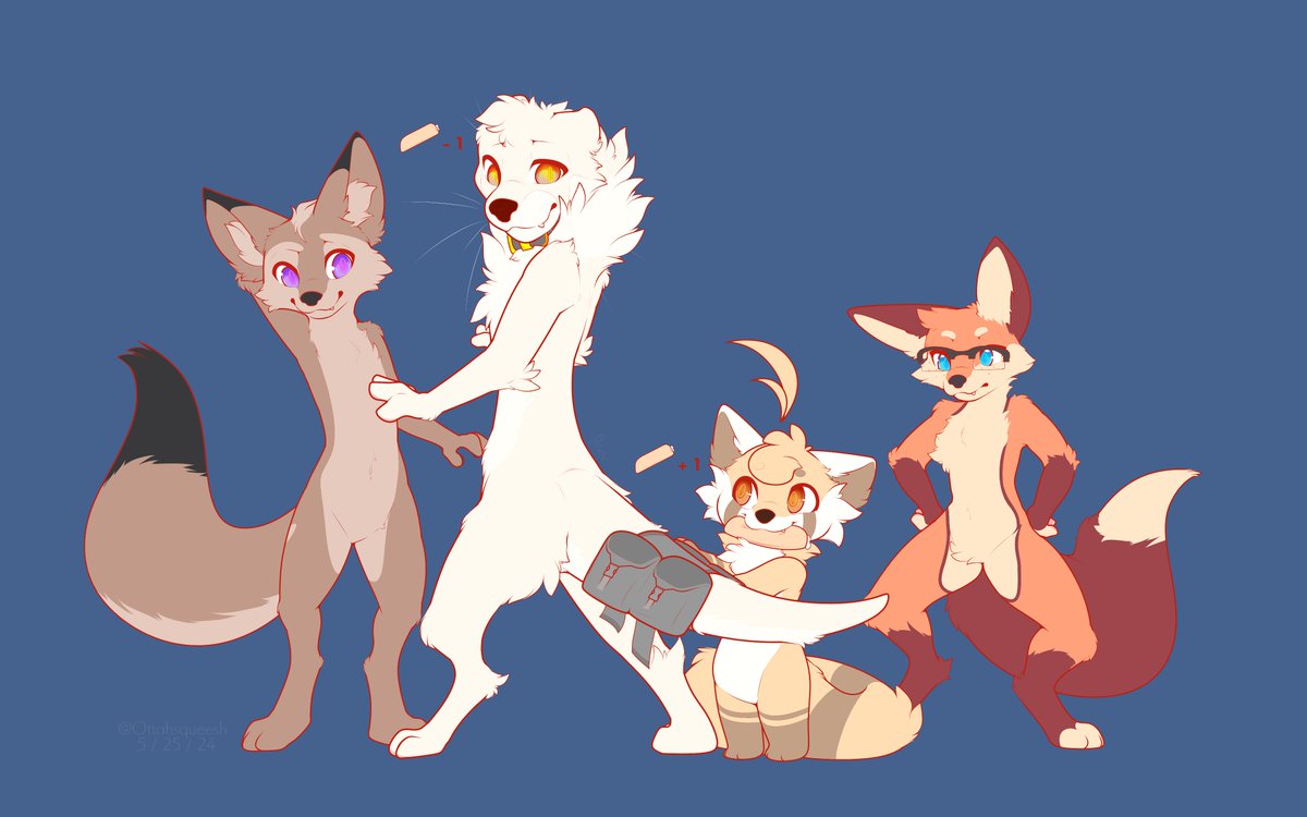 A present for my amazing friends that I've known since... pretty much when i joined the furry fandom! love these dorks! ❤ <a href="/CoffeeFlyArt/">Coffeefly</a> <a href="/Muggsart/">Mugs</a> <a href="/ginja_K_ninja/">gingy_K_fox - (Comms closed)</a>