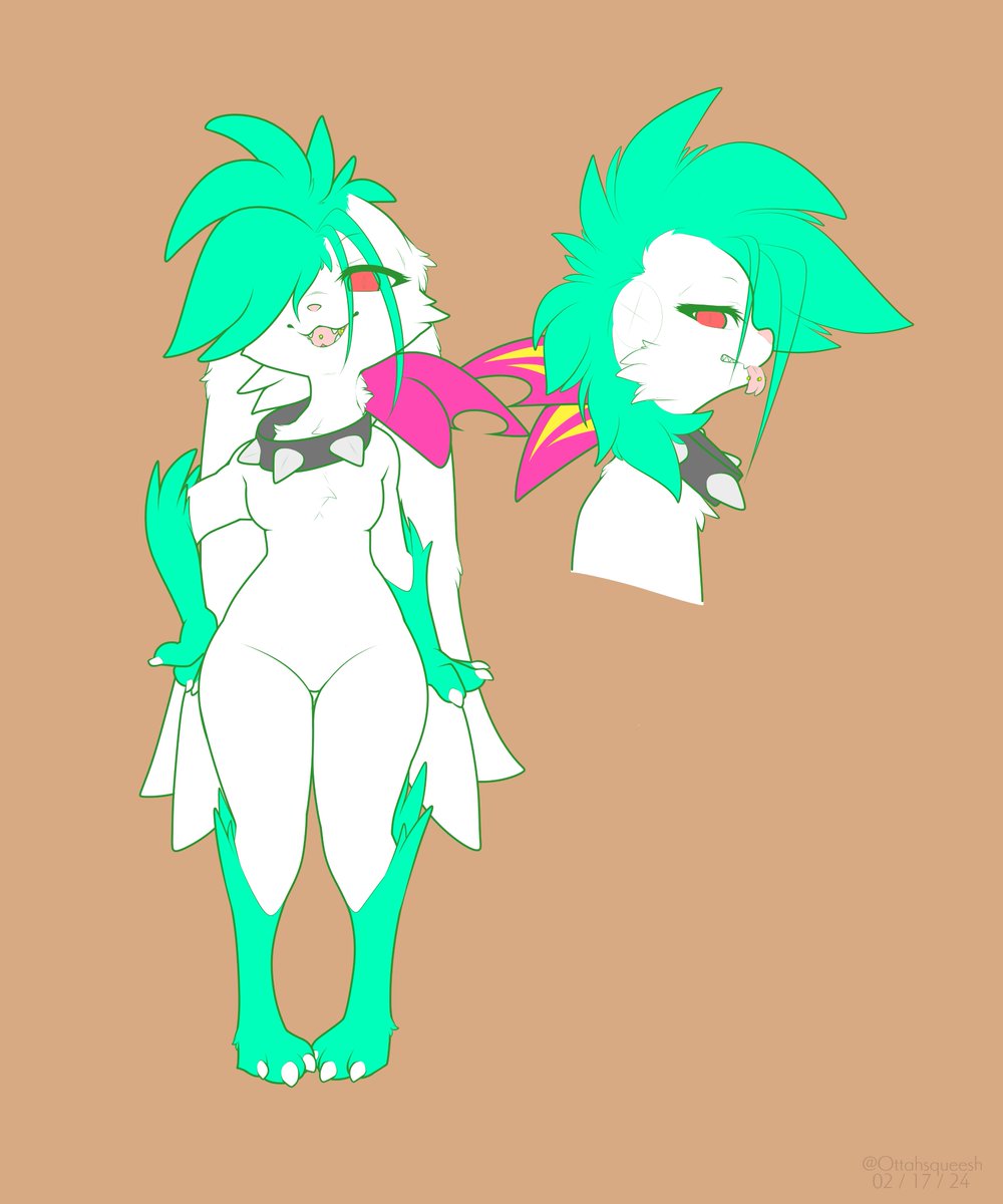 For all my og followers! remember my Shaymin Mint? I decided to give her a redesign! she's more punk looking with a more bad BI#@% complex.