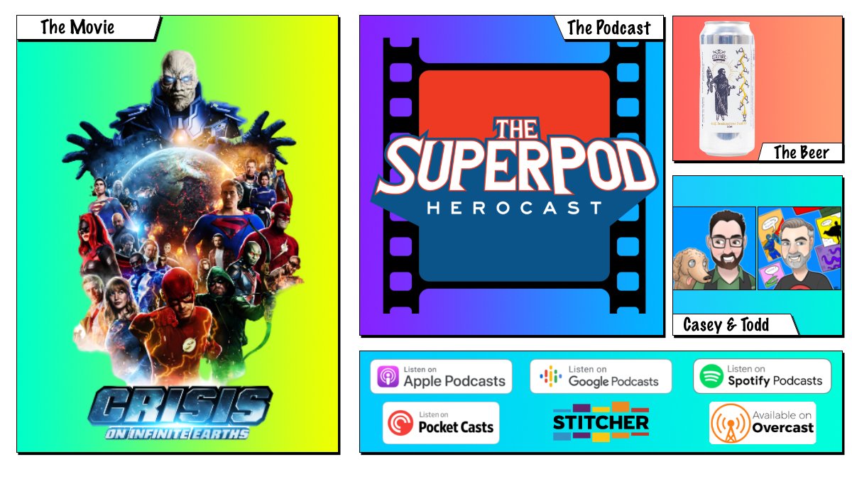 Before we come back with our Season 8 premiere (Sept 8th) we, of course, have a summertime bonus episode.

And this year was an undertaking by all invovled, #TheCW Crisis on Infinite Earths!

Available here:
player.captivate.fm/episode/8f98bc…
or wherever you catch your pod!