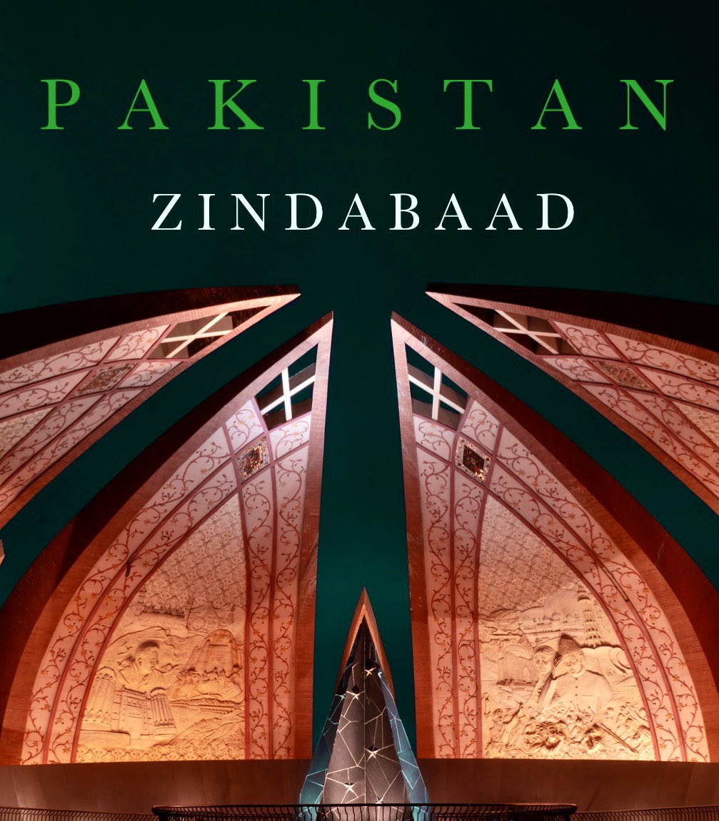 HAPPY 77TH INDEPENDENCE DAY OF THE ISLAMIC REPUBLIC OF PAKISTAN 🇵🇰

PAKISTAN ZINDABAAD.

PAKISTAN HAMESHA ZINDABAAD.