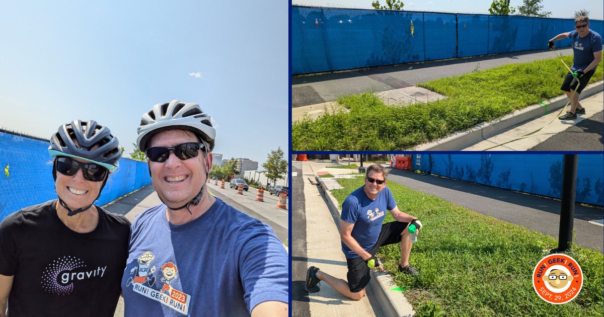 RunGeekRunRace's tweet photo. Did you know RUN! GEEK! RUN! is a USATF Certified 5K course? This past weekend, Race Director Rita Foss and her intrepid intern, Chris Foss, measured the precise start and turnaround spots. Get ready for an awesome race in just 47 days! 👟

Register here: https://t.co/1wq7zZwpIW https://t.co/4hMPijdrWs