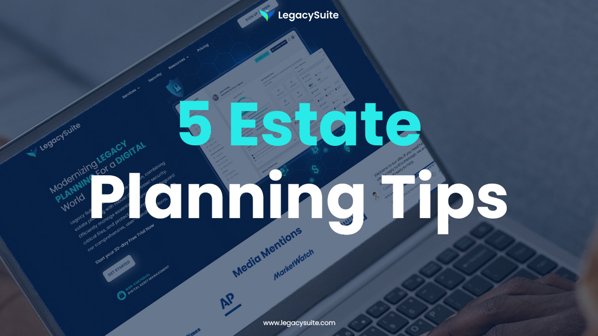 Estate planning can feel overwhelming, but it doesn't have to be! Here are key tips to ensure your wishes are met and your loved ones are taken care of: 
-Start Early, Plan Smart
-Consider All Your Assets

#LegacySuite #futureplanning #buildwealth #wealthmindset