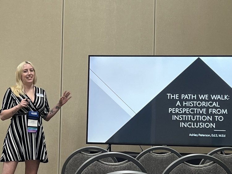 AMAESD1's tweet photo. We're incredibly proud of our Special Education Supervisor, Ashley Peterson, who had the honor of presenting at MAASE today! Ashley presented to supervisors from across the state, shining a light on the progress we've made for students with disabilities and the work still ahead. https://t.co/vy1Xs9Umvk