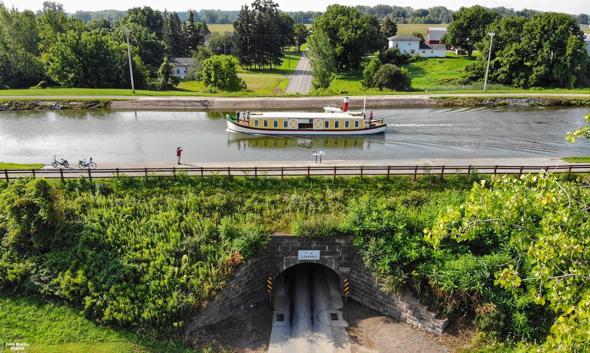 Summer on the Canal:  PERFECT Western New York day today as the Seneca Chief, replica of 1825 boat that first traveled entire canal, passes Medina Culvert—ONLY spot on canal where vehicles go UNDER historic waterway. <a href="/spann/">James Spann</a> <a href="/wxbywilliams/">Kevin Williams</a> <a href="/NYSCanalCorp/">NYS Canal Corp.</a> <a href="/StephanieAbrams/">Stephanie Abrams</a> <a href="/JimCantore/">Jim Cantore</a>