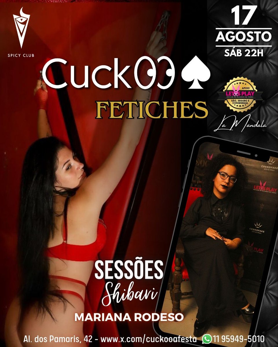 Let's SSC: ✨Viva o frisson das novas experiências! (@letssscbr) on Twitter photo Vem ficar amarradinha no #shibari de @aturos3
e Mari Rodeso na edição #fetiches da #cuckooafesta
1º lote até 15/8 encurtador.com.br/i9Toi
<a href="/spicyclub_ofc/">spicyclubsp</a> #cuckold #hotwive #bull #bdsm #fetiche #kinbaku <a href="/badherna/">baderna</a>
📷 <a href="/dannyvoir/">Dannyvoir (elu/delu) ⚧️</a> Vem ficar amarradinha no #shibari de @aturos3
e Mari Rodeso na edição #fetiches da #cuckooafesta
1º lote até 15/8 encurtador.com.br/i9Toi
<a href="/spicyclub_ofc/">spicyclubsp</a> #cuckold #hotwive #bull #bdsm #fetiche #kinbaku <a href="/badherna/">baderna</a>
📷 <a href="/dannyvoir/">Dannyvoir (elu/delu) ⚧️</a>
