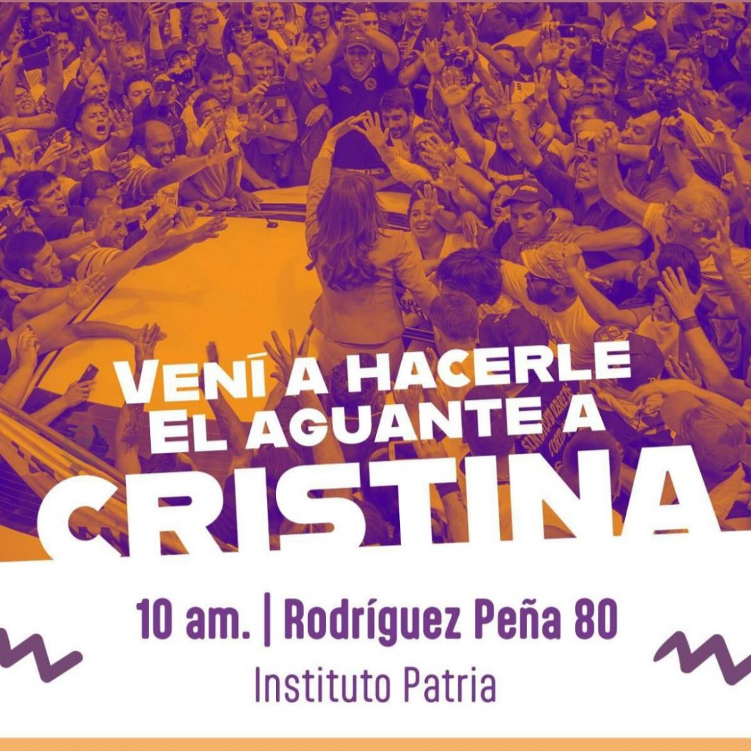 Macarena_ram's tweet photo. #DeclaraCFK Ya circulan diversas convocatorias para movilizarse mañana a las 10hs. al Instituto Patria https://t.co/yeGTh3TAWS