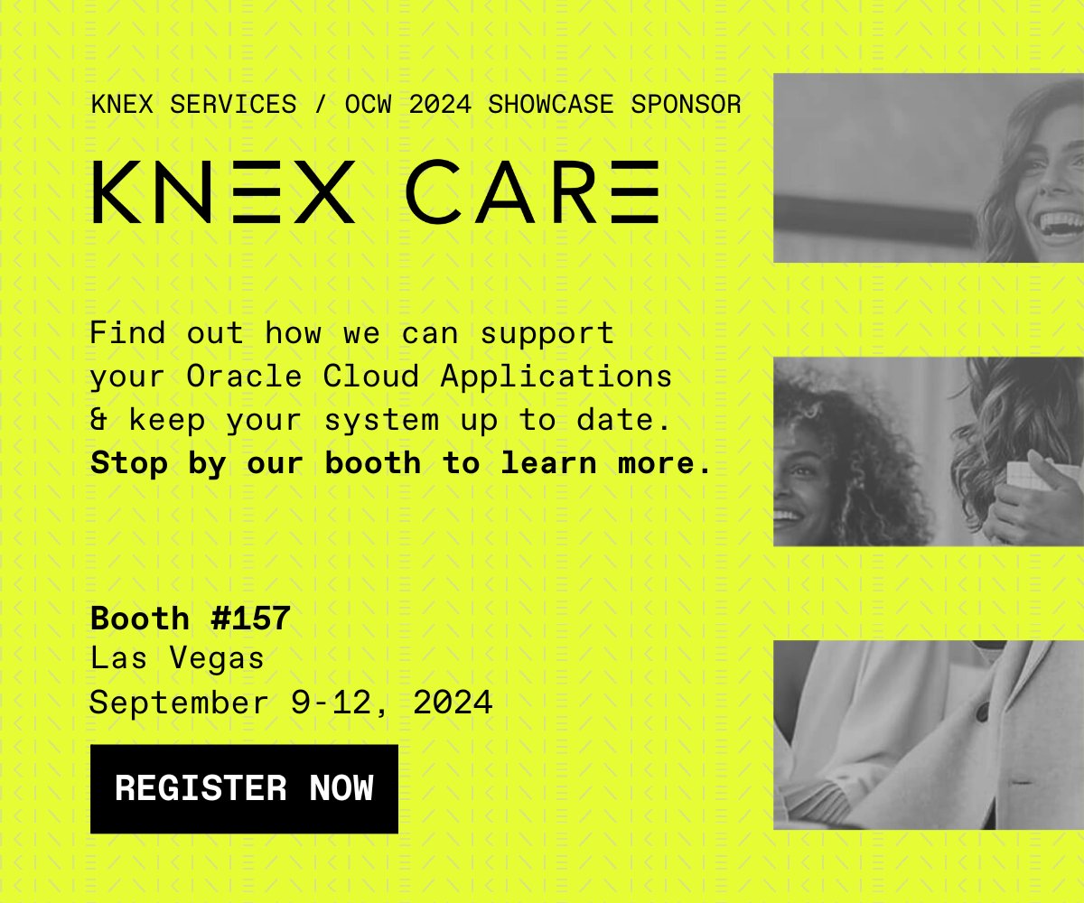 knextech's tweet photo. Spending too much time on cloud support & maintenance?
Come find us at #CloudWorld24 to learn how KNEX can help maintain your system with our comprehensive support package.
Register here for #OCW: https://t.co/ze3iAd0Fhj
#Oracle #Care #Management #CloudImplementations https://t.co/9DYvkKf2r3