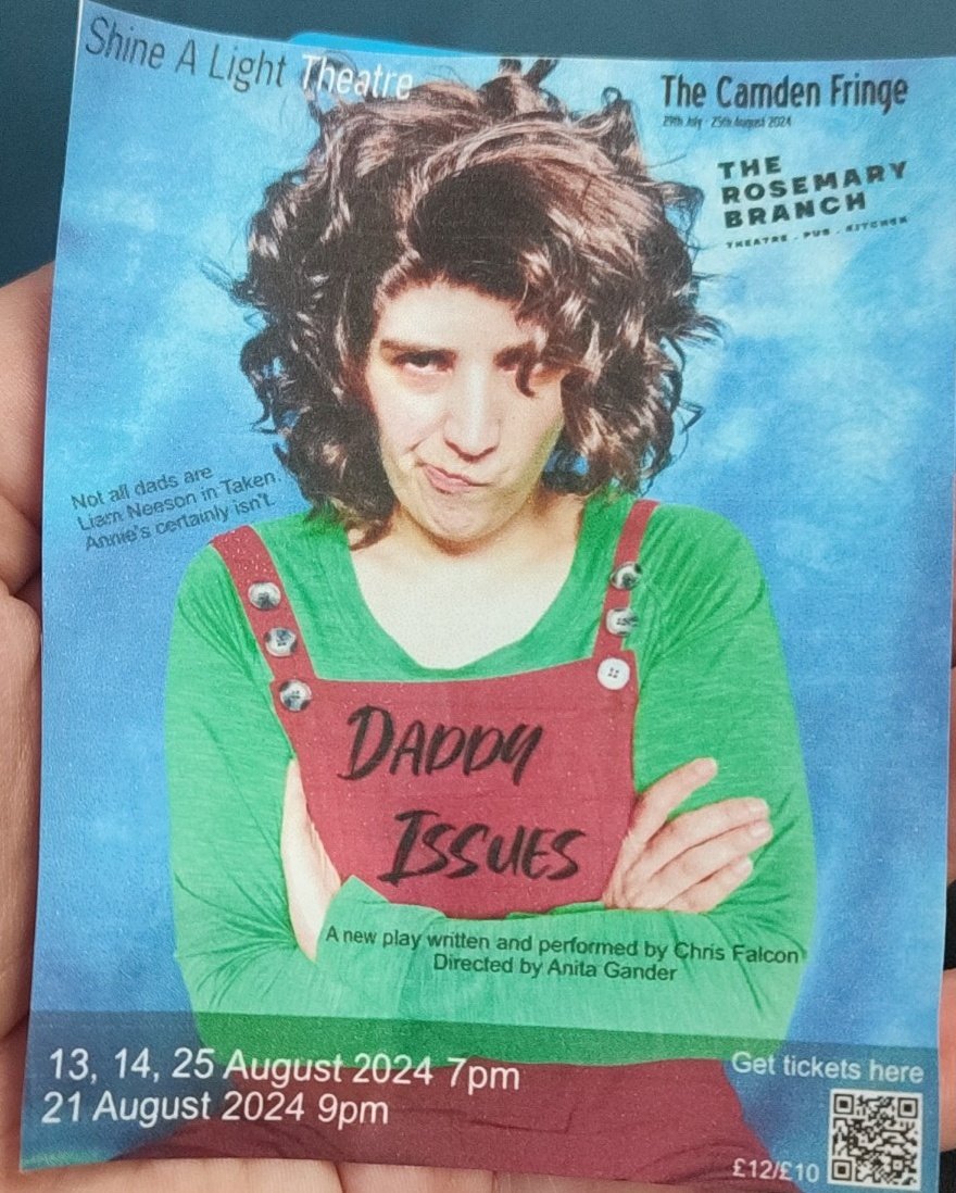 RatedReviewed's tweet photo. Tonight at @RosieBTheatre for Daddy Issues @cthefalcon @CamdenFringe https://t.co/S0plnpqX4A