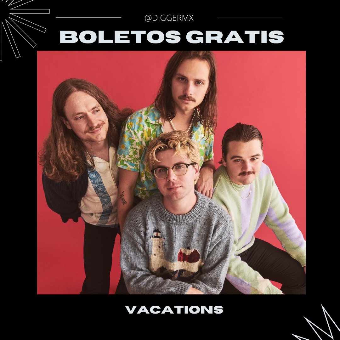 Diggermx's tweet photo. Este sábado es el regreso de Vacations a México con un show en el Foro Puebla. Tenemos algunas entradas para ustedes Paso uno:  RT Para participar. https://t.co/PQGE9odGR9