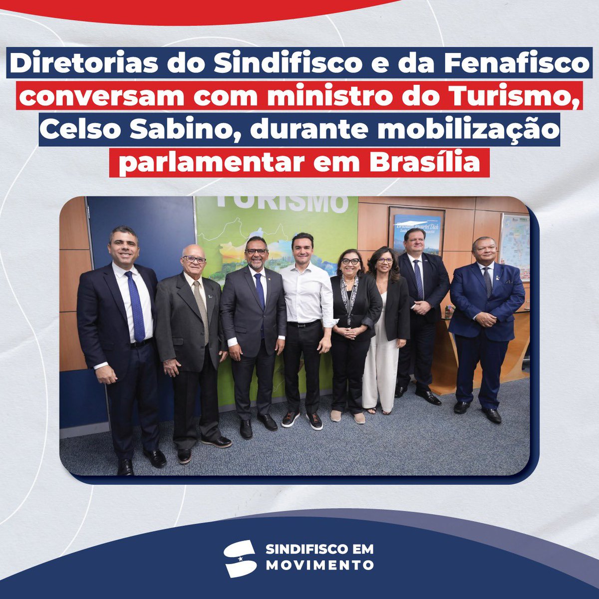 Uma comitiva composta por representantes do Sindifisco-Pará, Fenafisco e Pública, foi recebida pelo ministro do Turismo, Celso Sabino, na sede do ministério, em Brasília, na manhã desta terça-feira (13).

Na pauta, o PLP 108/2024 que trata da regulamentação do Comitê Gestor,