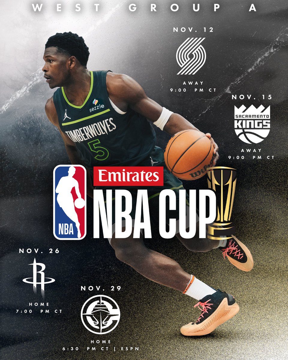 Timberwolves's tweet photo. mark them calendars. 🏆 https://t.co/yeBcvTunkf