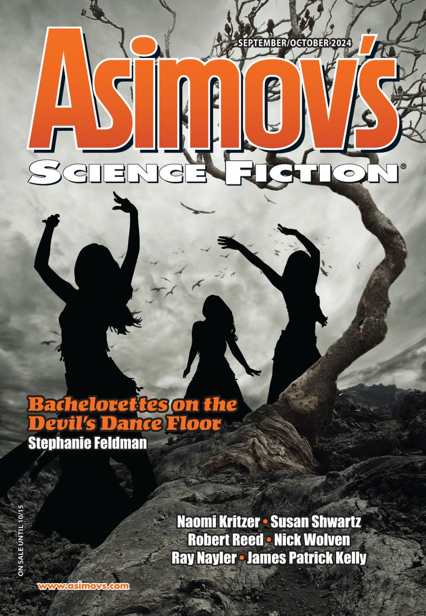 Our September/October issue is on sale today [asimovs.com/store]! Pick up a copy to enjoy stories by Stephanie Feldman <a href="/sbfeldman/">Stephanie Feldman</a>, <a href="/NaomiKritzer/">Naomi Kritzer naomikritzer.bsky.social</a>, Betsy Aoki <a href="/BAoki/">Aoki B.</a>, <a href="/NickWolven/">Nick Wolven</a>, @RayNayler, James Patrick Kelly, and more great authors!