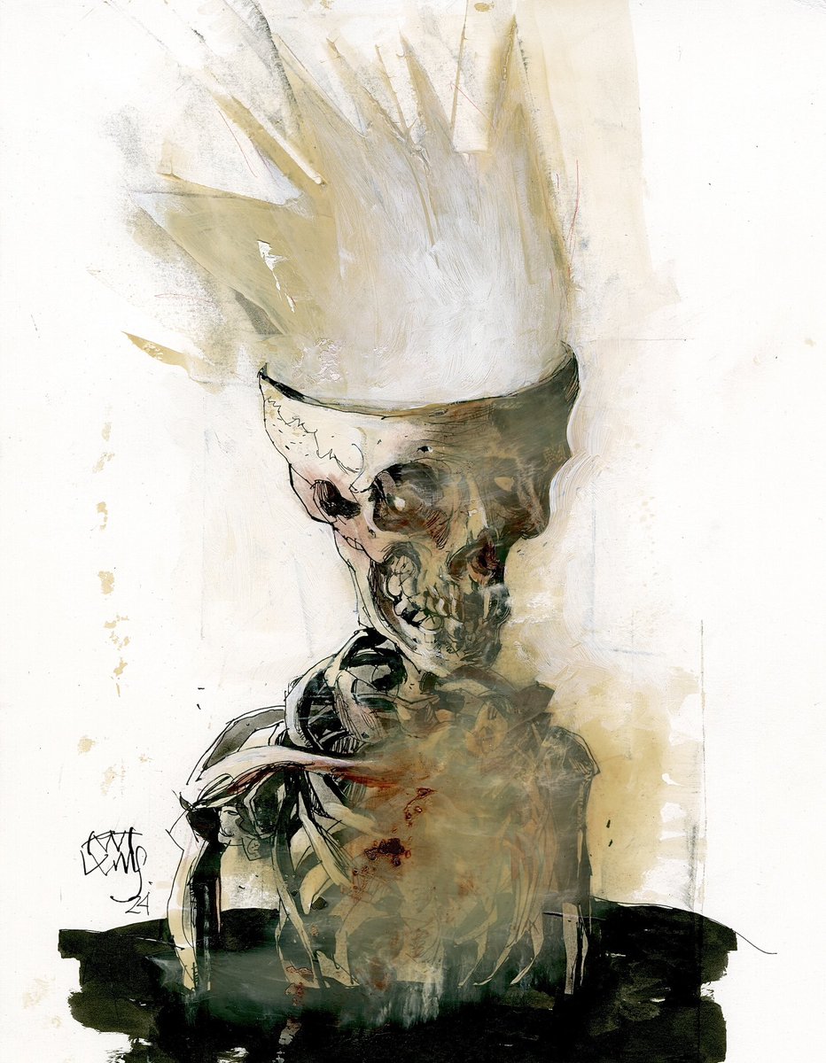 Been able to tweak a few more of these pieces out in between larger painting efforts recently. Will post over the next several days

SKULL KING 17, mixed media on paper, 14.75 x 10.5 in., 37.5 x 26.5 cm.