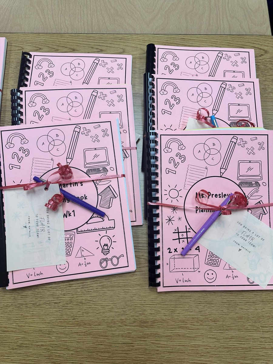 nsimpson327's tweet photo. NWK1 Math Planning Books at McMasters are almost ready!! My teams are def full of FLAIR! #pisdmathchat #mathplanning https://t.co/SLOup2ZCFM