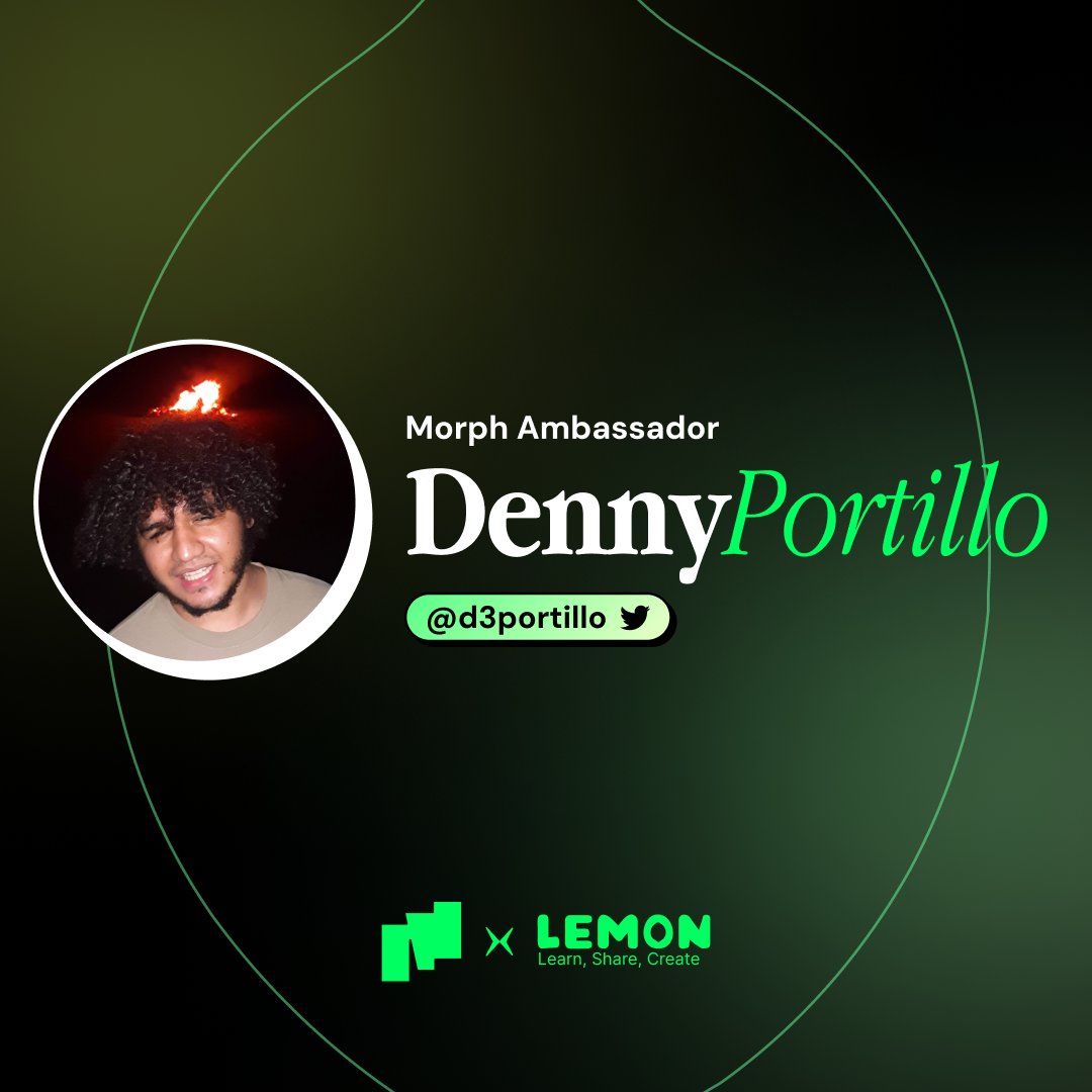 d3portillo's tweet image. 💚 Happy to join the best chain, @MorphL2, as an Ambassador!

Looking forward to contributing to this incredible and helpful community. Huge thanks to @abrilzucchi for connecting me with such amazing people 🫶!

#LFG #morphl2 #builders