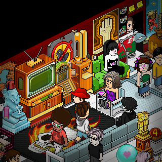 JadeBlet's tweet image. Since 2008!

E temos os bots do 4Queijos e Disco Lee no Habblet Hotel sim hahaha. 

Quarto feito pelo RenanFernandes 🌟