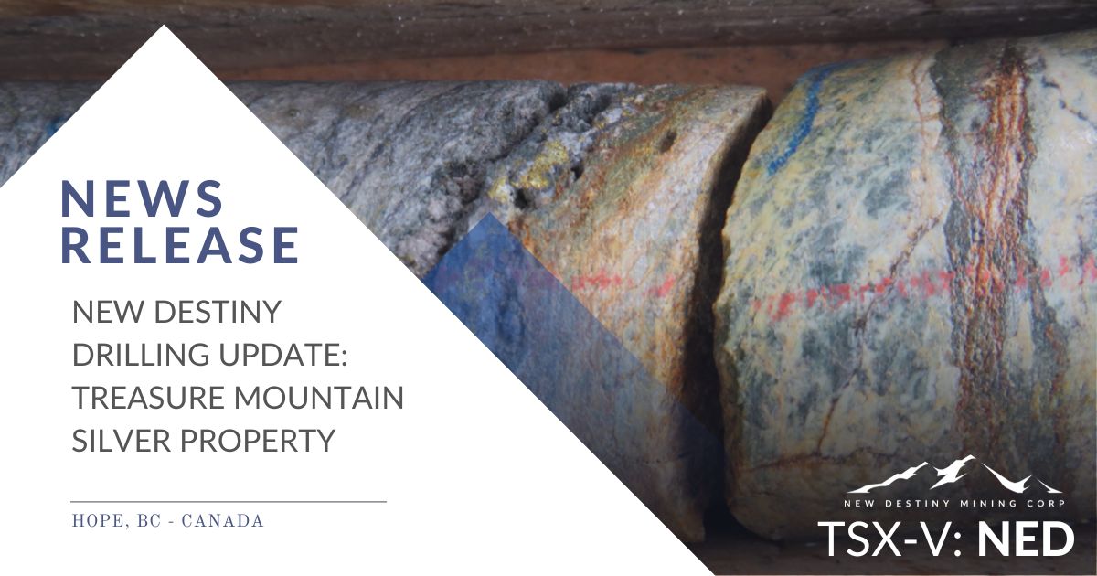 NEDminingcorp's tweet image. New Destiny Mining Drilling Update: bit.ly/4dK17gH for Holes TMN24-04 and TMN24-05 at Treasure Mountain Silver Property, Hope BC
__________
TSX-v: NED
#NewDestinyMining
#TreasureMountainProperty

#treasuremountainsilver #silver #mining #mineralexploration #bcmining #tsxv