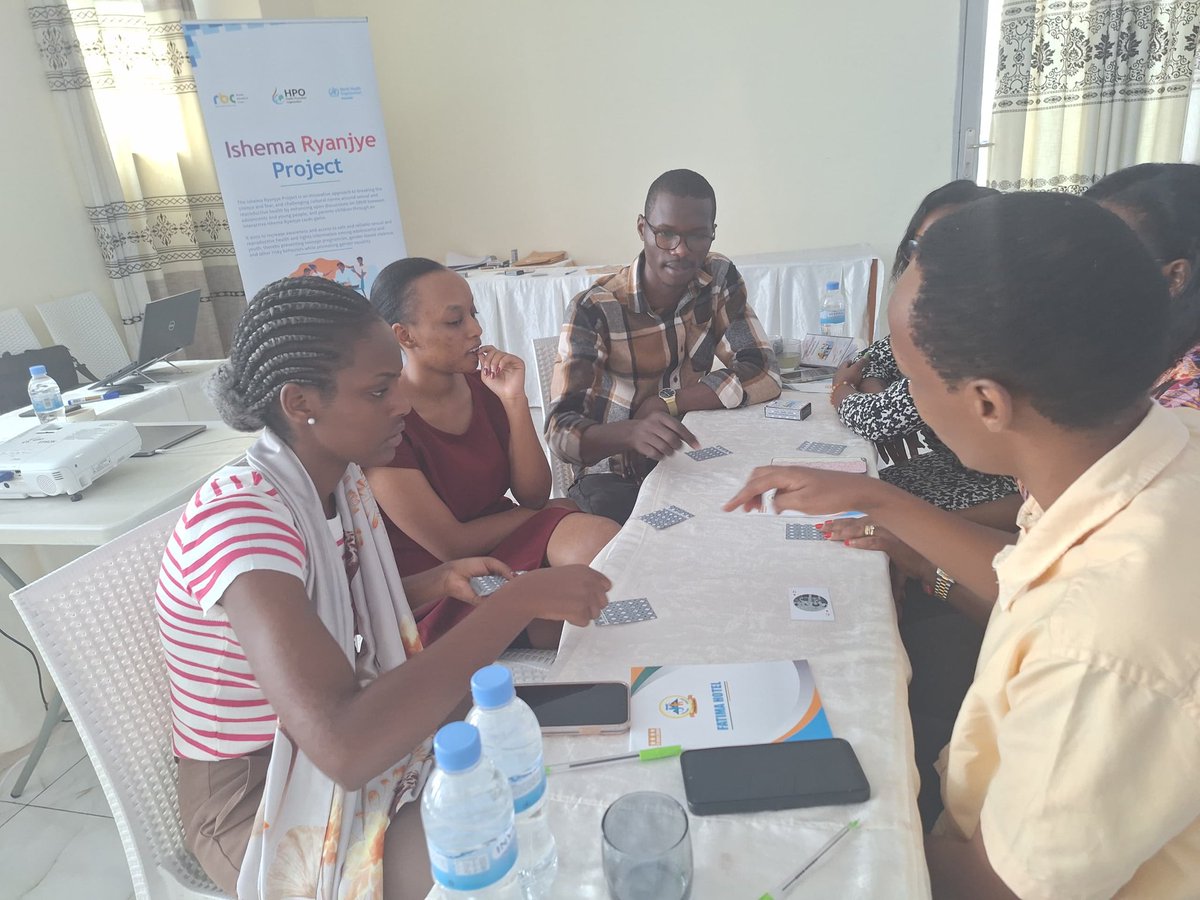 HP_Organi's tweet photo. On the 2nd day of #IshemaRyanjyeProject capacity building for #CSOs& #YLOs, participants engaged in #IshemaRyanjyeCards game and appreciated it, noting that it creates a conducive environment for #adolescents & youth as well as parents and children by opening discussions on #SRHR https://t.co/hhebdDwNGe