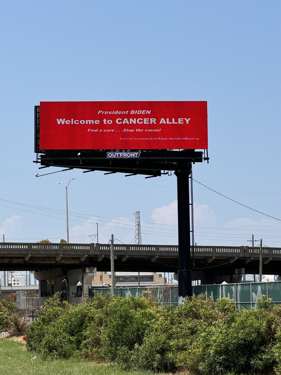 Check out our billboards welcoming <a href="/POTUS/">President Donald J. Trump</a> as he speaks about Biden Cancer Moonshot and urging him to him to join with us and address the cause of pollution. We will never cure cancer if we continue to permit cancer causing petrochemical industries.