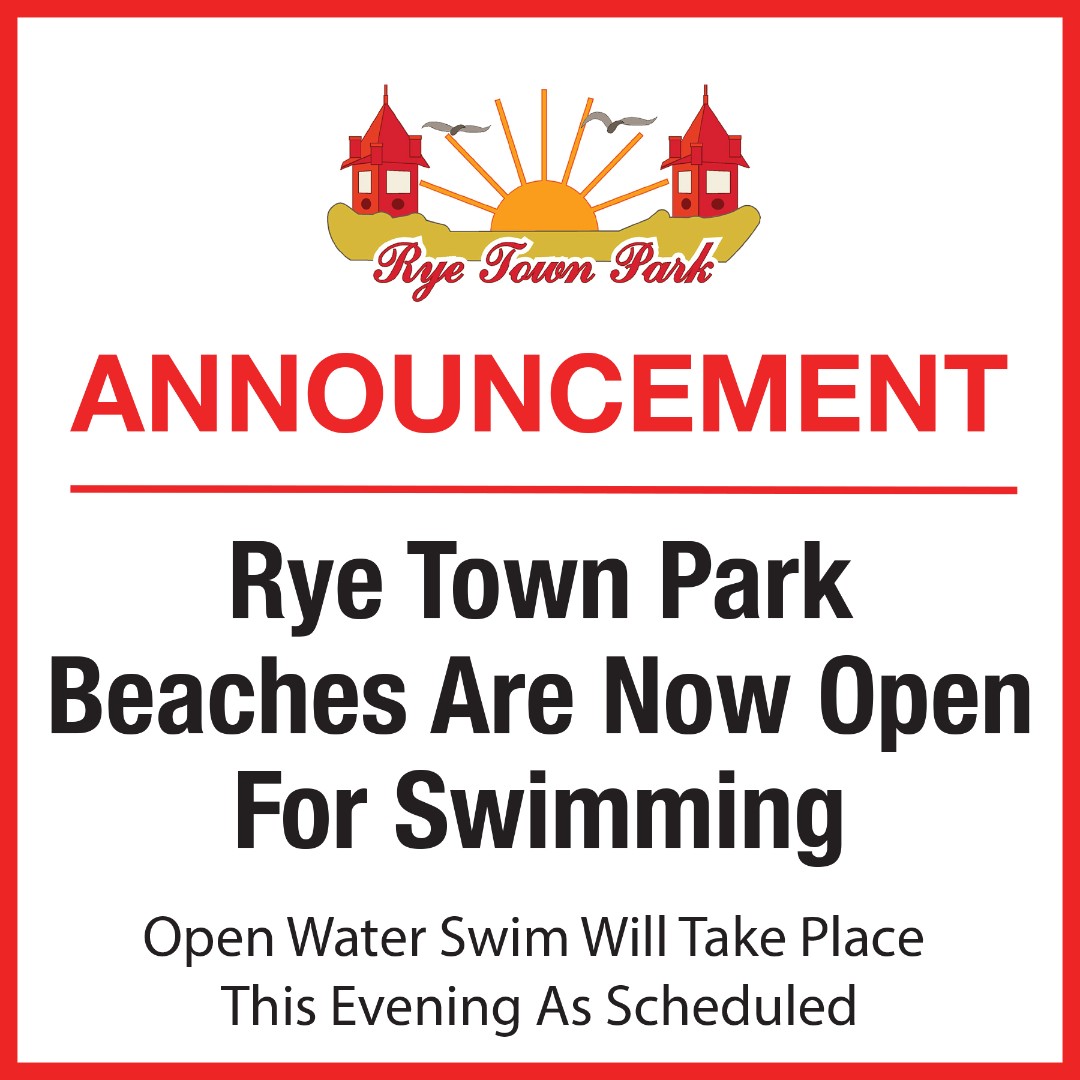 TownRye's tweet photo. Rye Town Park Beaches are all clear for swimming. 
Tonight's Open Water Swim will take place as scheduled. https://t.co/2rmSKwzopE