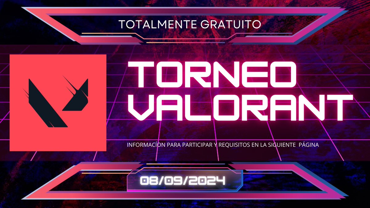 iradidelgado's tweet photo. TORNEO VALORANT GRATUITO 
08/09
RNGOS:Hierro,Bronze,Plata,Oro,Platino
#VALORANT https://t.co/R5wchFf4D6