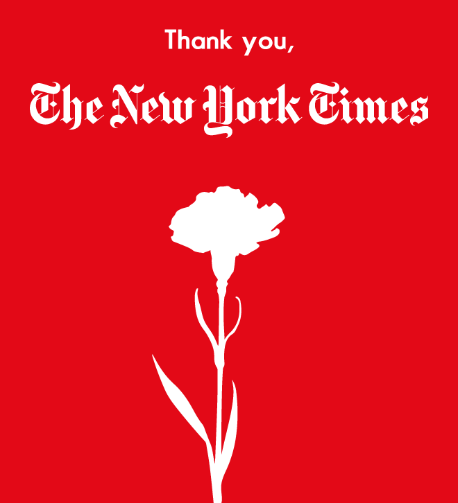 Thank you, The New York Times!