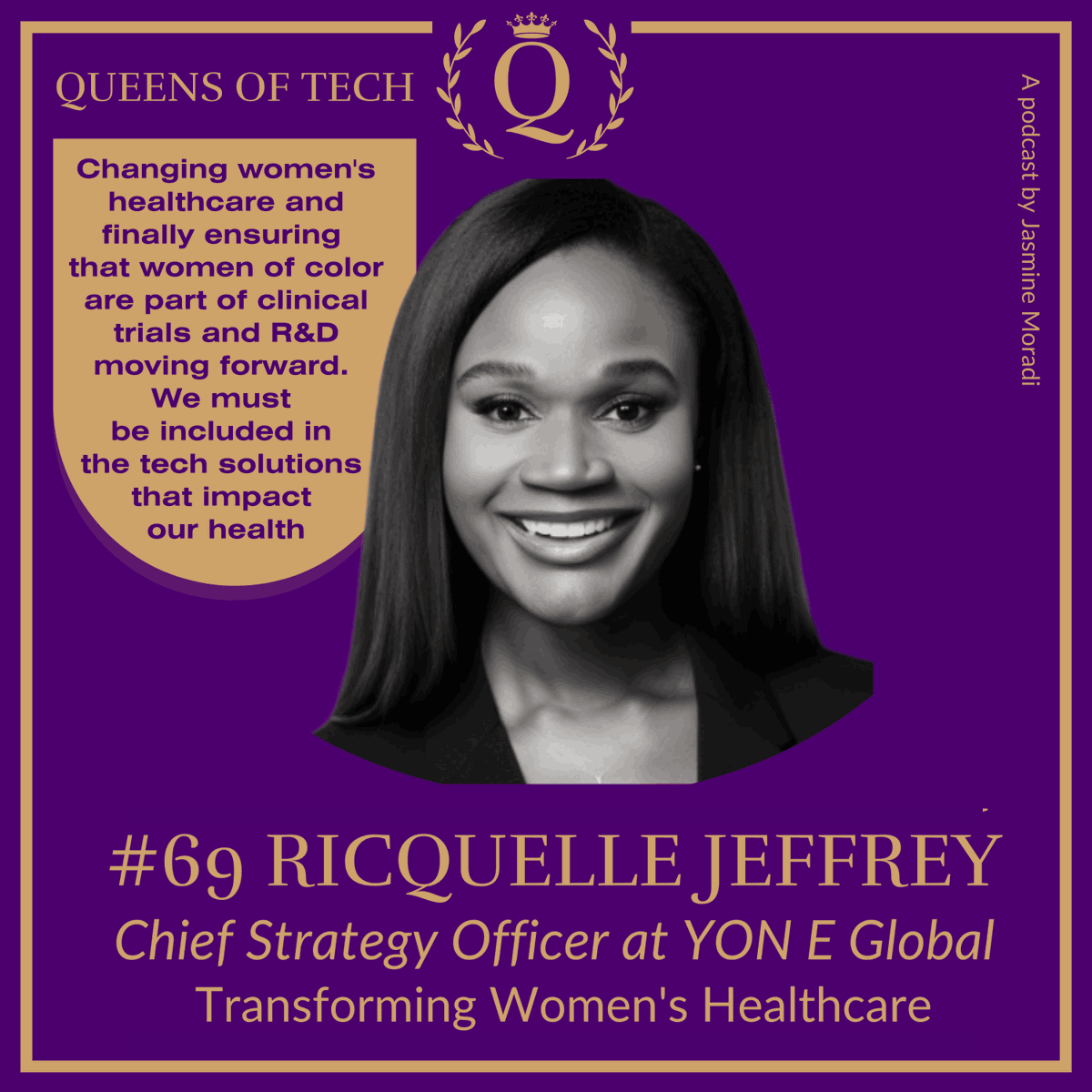 QueensofTech's tweet image. 🎙📷 Meet Tech Queen Ricquelle Jeffrey who is  leveraging her expertise to trailblaze women’s healthcare queensof.tech #WomenInTech #DEI #Podcast #AI #QueensofTech