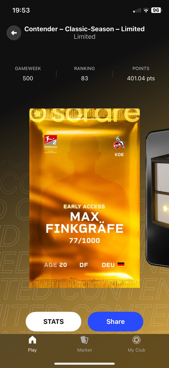 ShaunONeill24's tweet photo. A couple of rewards and all of a sudden I’m excited for the new season and back interested in Sorare 😂 #Sorare https://t.co/6Jim8KcIoH